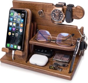 TESLYAR Wood Phone Docking Station